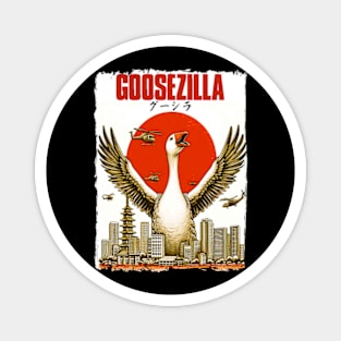 Goosezilla Funny Silly Goose Magnet